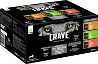 CRAVE Multipack Pastete mit Huhn und Truthahn, Lamm und Rind, Lachs und Truthahn 6 x