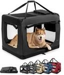 Lionto Hundetransportbox - faltbar - schwarz XXXL