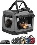 Lionto Hundetransportbox - faltbar - grau S