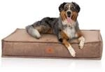 Knuffelwuff Hundekissen Lesedi aus Cord mit Handwebcharakter braun XXXL