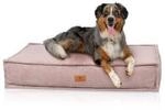 Knuffelwuff Hundekissen Lesedi aus Cord mit Handwebcharakter rosa XXXL