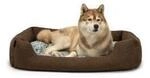 Lionto Hundebett mit Wendekissen meliert L
