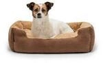 Lionto Hundebett mit Wendekissen braun M