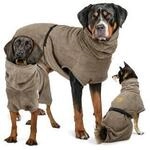 Rudelk&ouml;nig Hundebademantel &ndash; schnelltrocknend & saugstark grau L