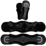 Equinate Westerngurt Classical anatomisch mit synthetischem Lammfell schwarz 85...