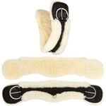 Equinate Western Mondgurt anatomisch Lammfell naturfarben 80 cm