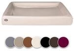 SABRO Hundebett KUDDE Kunstleder beige 70 cm, 85 cm