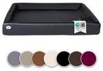 SABRO Hundebett KUDDE Kunstleder schwarz 70 cm, 85 cm