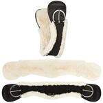 Equinate Western Mondgurt anatomisch mit synthetischem Lammfell naturfarben 65...