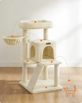 FEANDREA Katzenbaum mit Plattform 96cm beige