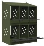 VidaXL H&uuml;hner-Nistkasten gr&uuml;n 79 cm, 80 cm, 1,095 m