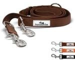 Freudentier Hundeleine 2m, gepolstert & verstellbar braun 2,5 cm