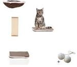 Rohrschneider Katzen Kletterwand 4-er Set mit Gratis-Spielballset