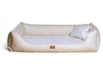 Tierlando &reg; MADDOX VIP Orthop&auml;disches Hundebett VISCO Velours Kunstleder S -...