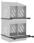 VidaXL H&uuml;hner-Nistkasten silber 79 cm, 54 cm, 1,095 m