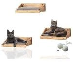 Rohrschneider &reg; 3-er Set Katzen Kletterstufe mit Kissen, Kletterwand mit