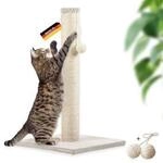 Rohrschneider &reg; Kratzbaum L, mit Katzenspielzeug, Bodenplatte mit Cordbezug...