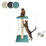 Rohrschneider &reg; Katzenbaum Emmi mit Vollholz-Holm und Gratis-Beigabe t&uuml;rkis...