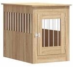 VidaXL Hundek&auml;fig im M&ouml;bel-Stil eiche grau 80 cm, 55 cm, 68 cm
