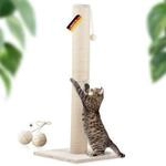 Rohrschneider &reg; Kratzbaum XL, extra dicke Kratzs&auml;ule &Oslash; 12 cm, mit Spielzeug,