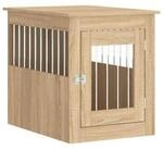 VidaXL Hundek&auml;fig im M&ouml;bel-Stil eiche grau 75 cm, 55 cm, 65 cm