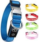 Petsation Leuchthalsband Hundehalsband blau M