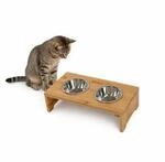 Lionto erh&ouml;hte Futterstation aus Bambus