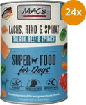 MAC's Nassfutter Hund Adult Lachs und Pasta und Spinat 6x800 g 4,8 kg, Grundpreis:
