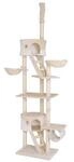 Lionto Kratzbaum XXL, H&ouml;henverstellbar (230 - 250 cm) wei&szlig;/ beige
