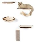 Rohrschneider &reg; Katzen-Kletterwand 6-teilig beige-braun