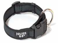 JULIUS-K9 Halsband 20mm x 27-42cm schwarz/ grau