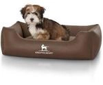 Knuffelwuff Kunstleder Hundebett Sidney braun M-L