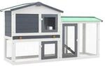 VidaXL Kaninchenstall / Hasenstall grau