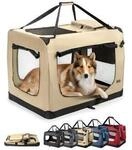 Lionto Hundetransportbox - faltbar - beige XXL