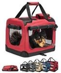Lionto Hundetransportbox - faltbar - rot S