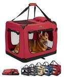 Lionto Hundetransportbox - faltbar - rot XL