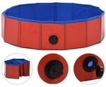 VidaXL Hunde-Pool rot 80 cm, 20 cm