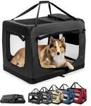 Lionto Hundetransportbox - faltbar - schwarz XXL