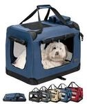 Lionto Hundetransportbox - faltbar - blau M