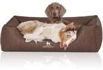 Knuffelwuff Orthop&auml;disches Hundebett Rockland aus Kunstleder braun XL