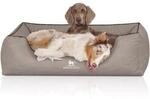 Knuffelwuff Orthop&auml;disches Hundebett Columbia aus laser-gestepptem Kunstleder