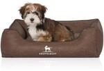 Knuffelwuff Hundebett Scottsdale aus Kunstleder braun M-L