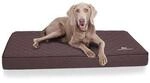 Knuffelwuff Orthop&auml;dische Hundematte Juna aus laser-gestepptem Kunstleder braun XXXL
