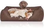 Knuffelwuff Orthop&auml;disches Hundebett Columbia aus laser-gestepptem Kunstleder...