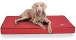 Knuffelwuff Orthop&auml;dische Hundematte Juna aus laser-gestepptem Kunstleder rot L
