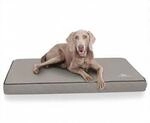 Knuffelwuff Orthop&auml;dische Hundematte Juna aus laser-gestepptem Kunstleder grau XXXL