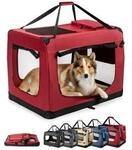 Lionto Hundetransportbox - faltbar - rot XXL