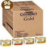 GOURMET Gold Zarte H&auml;ppchen Katzennassfutter Sorten-Mix 96x85g
