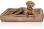 Knuffelwuff Orthop&auml;disches Hundebett aus Laser gestepptem Kunstleder Montego...