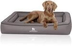 Knuffelwuff Orthop&auml;disches Hundebett aus Laser gestepptem Kunstleder Hampstead...